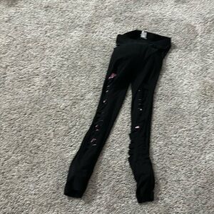Leggings black with holes